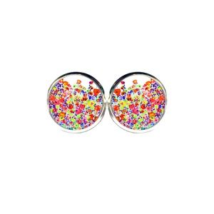 Watercolor Flowers Earrings - Spring